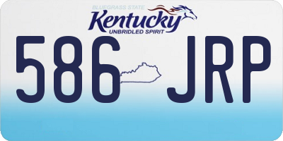KY license plate 586JRP