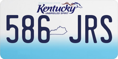 KY license plate 586JRS