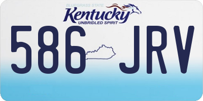 KY license plate 586JRV
