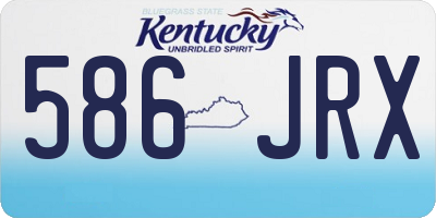 KY license plate 586JRX