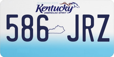 KY license plate 586JRZ