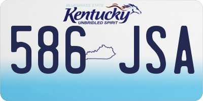 KY license plate 586JSA