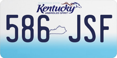 KY license plate 586JSF
