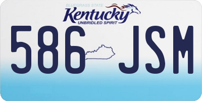 KY license plate 586JSM