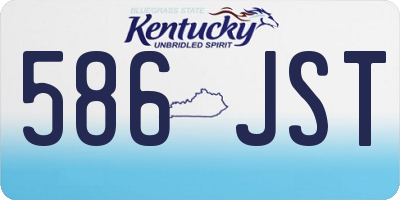 KY license plate 586JST
