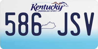 KY license plate 586JSV