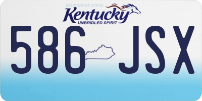 KY license plate 586JSX