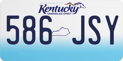 KY license plate 586JSY