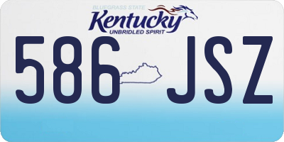 KY license plate 586JSZ
