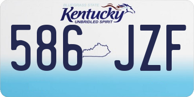 KY license plate 586JZF