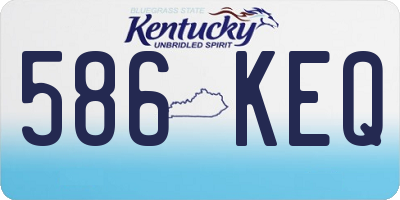 KY license plate 586KEQ