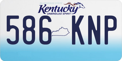 KY license plate 586KNP