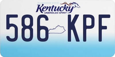KY license plate 586KPF