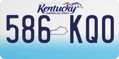 KY license plate 586KQO
