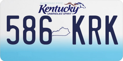 KY license plate 586KRK
