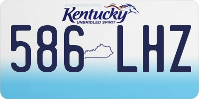 KY license plate 586LHZ