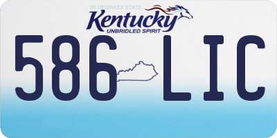 KY license plate 586LIC