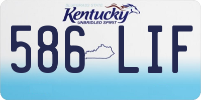 KY license plate 586LIF