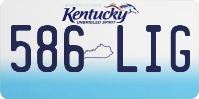 KY license plate 586LIG
