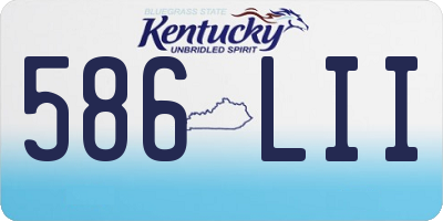 KY license plate 586LII