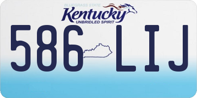 KY license plate 586LIJ