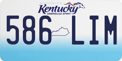KY license plate 586LIM