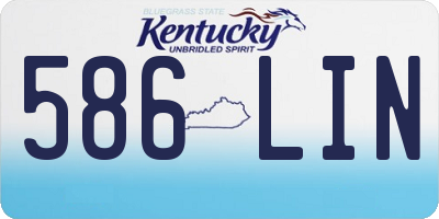 KY license plate 586LIN