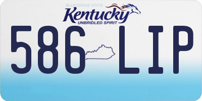KY license plate 586LIP
