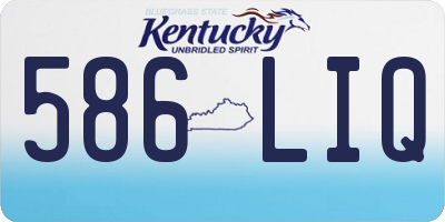 KY license plate 586LIQ