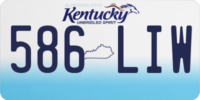KY license plate 586LIW