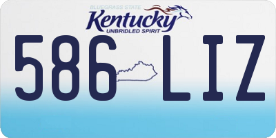 KY license plate 586LIZ