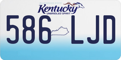 KY license plate 586LJD