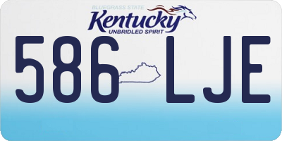 KY license plate 586LJE