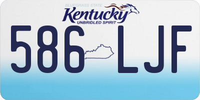KY license plate 586LJF
