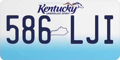 KY license plate 586LJI