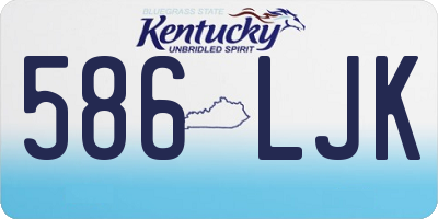 KY license plate 586LJK