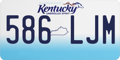KY license plate 586LJM
