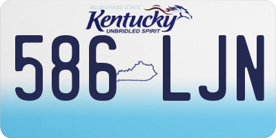 KY license plate 586LJN