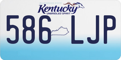 KY license plate 586LJP