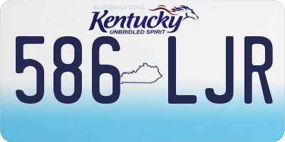 KY license plate 586LJR