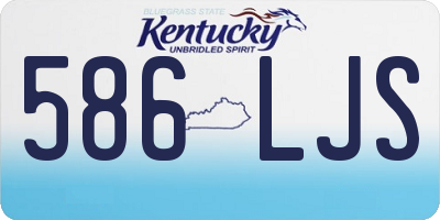 KY license plate 586LJS