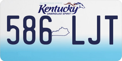 KY license plate 586LJT