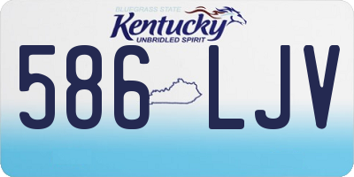 KY license plate 586LJV