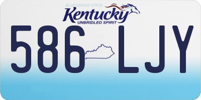 KY license plate 586LJY
