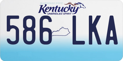 KY license plate 586LKA