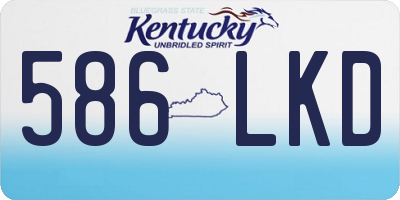 KY license plate 586LKD