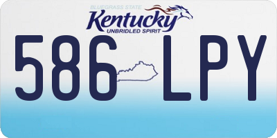 KY license plate 586LPY