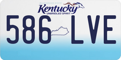 KY license plate 586LVE