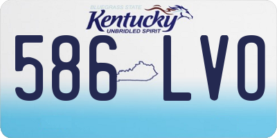 KY license plate 586LVO