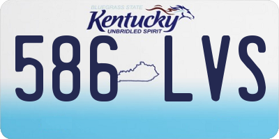KY license plate 586LVS